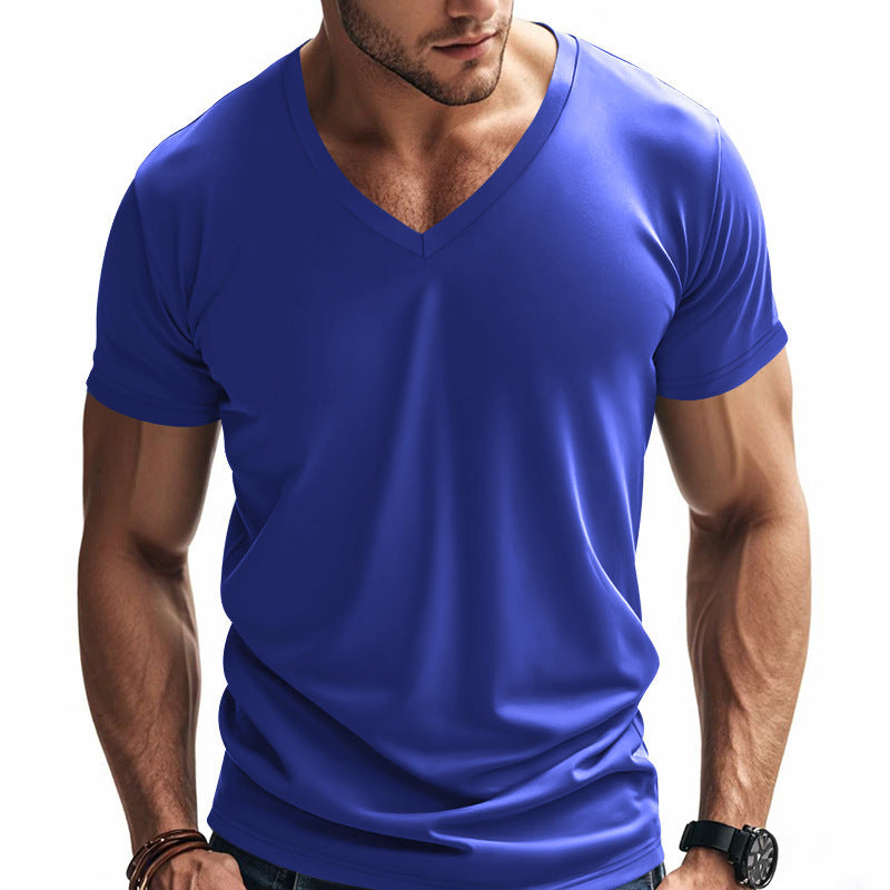 Herren Funktions-T-Shirt mit V-Ausschnitt aus atmungsaktivem Material EB
