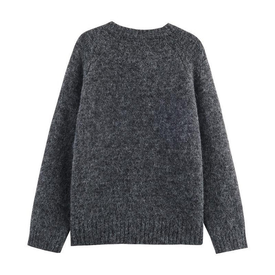 Damen Strickjacke mit bunten Pilzmotiven und bequemen Knopfdetails EB