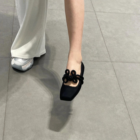Damen Ballerinas mit modischem Knotendesign EB