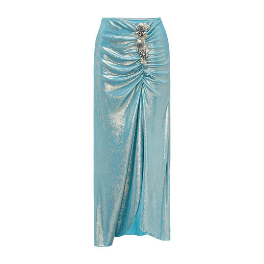 Damen Badeanzug mit off-shoulder Design und elegantem Rock EB