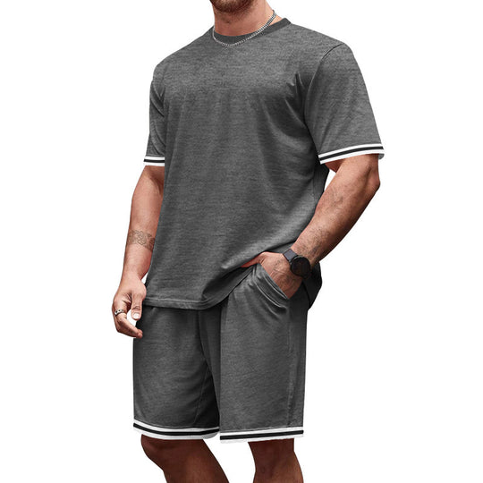 Herren Sportliches Freizeit-Set mit kontrastierenden Details EB