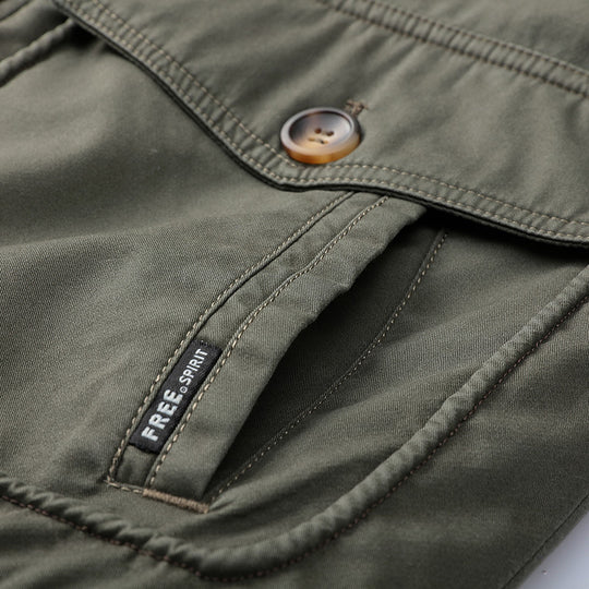 Herren Flieger-Bomberjacke mit Sherpa-Kragen und wärmender Teddyfleece-Innenlage EB