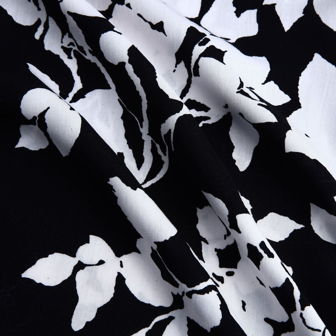 Damen Kurzarmhemd mit floralem Design und lässiger Passform EB