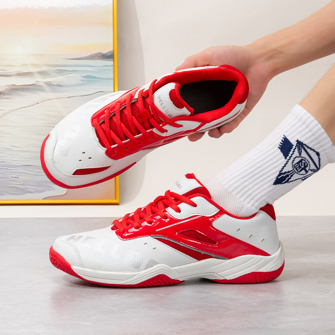 Damen Sportliche und atmungsaktive Tennisschuhe mit rutschfester Sohle und dämpfendem Fußbett EB
