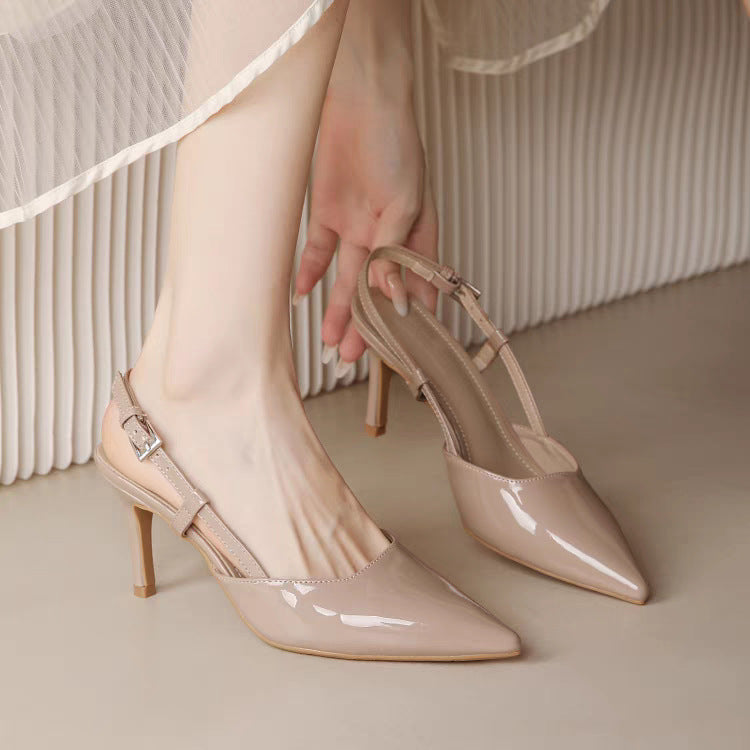 Damen Slingback Pumps mit spitzem Zehenbereich und elegantem Riemchen EB