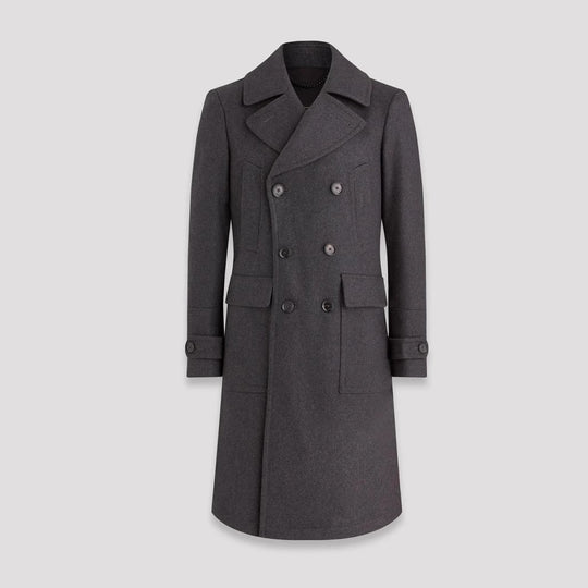 Herren eleganter Doppelt-Mantel mit praktischen Taschen und hochwertigem Futter EB