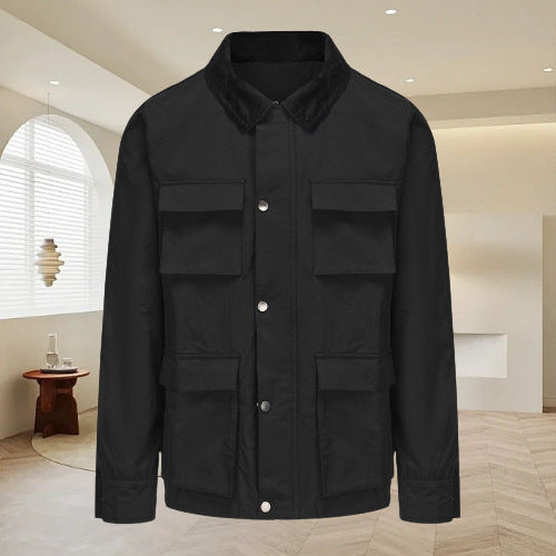 Herren funktionale Utility-Jacke mit praktischen Taschen EB