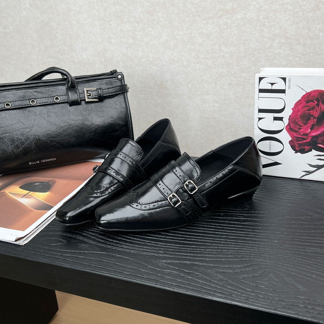 Damen elegante Slipper mit modischen Schnallen EB