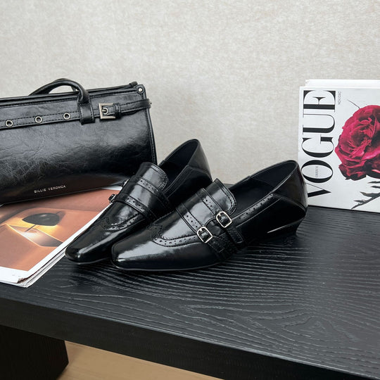 Damen elegante Slipper mit modischen Schnallen EB