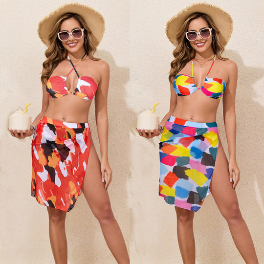 Damen Bikiniset mit verführerischem Wickelrock EB