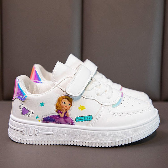 Damen Sneakers mit verspieltem Prinzessinnenmotiv und praktischem Klettverschluss EB