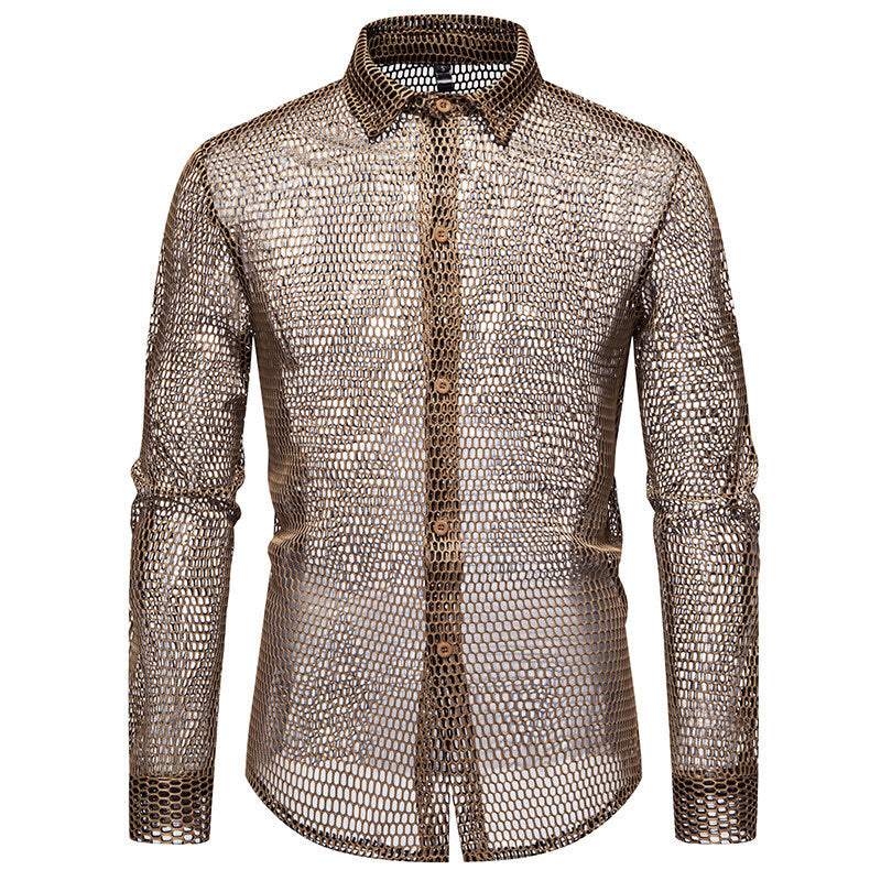 Herren Mesh-Hemd aus hochwertigem Material mit innovativem Design EB