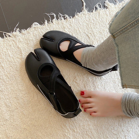 Damen Sportliche Ballerinas mit flexiblem Riemchen und atmungsaktivem Obermaterial EB