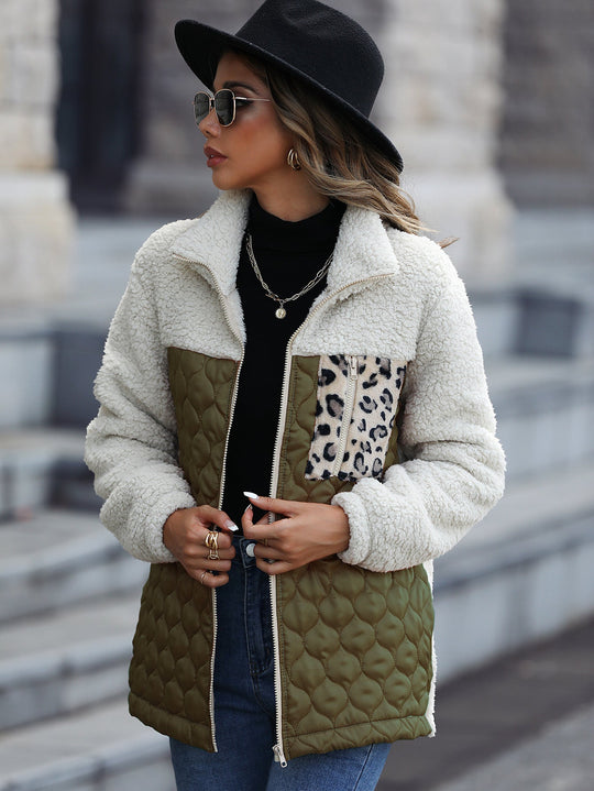 EB | Damen Wende-Fleecejacke mit Subtilen Tiermotiven