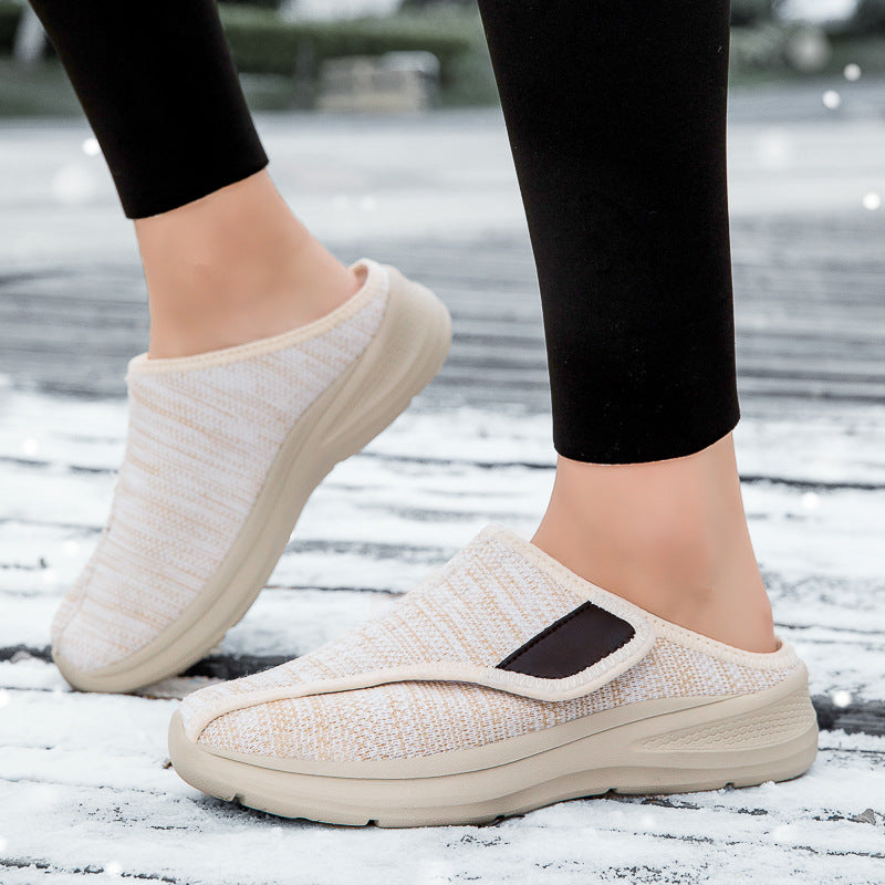 Damen Bequeme Slip-On Hausschuhe mit rutschfester Sohle EB