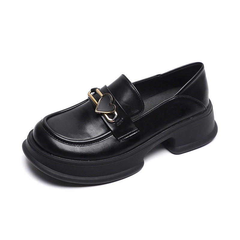 Damen Mokassin-Schuhe mit trendigem Herz-Akzent und massiver Sohle EB