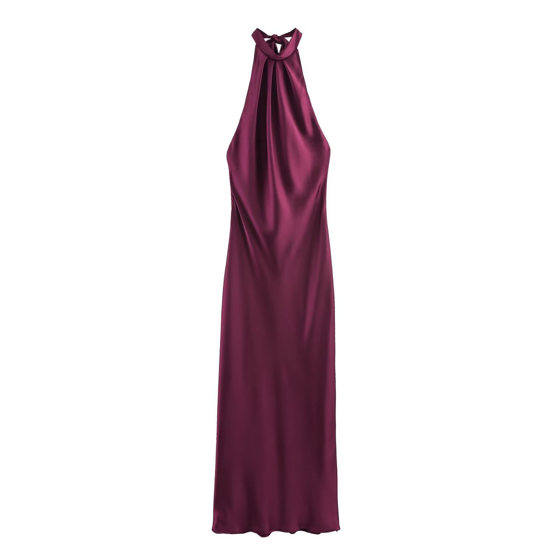 Damen Abendkleid mit elegantem Halterneck-Design und fließendem Schnitt EB