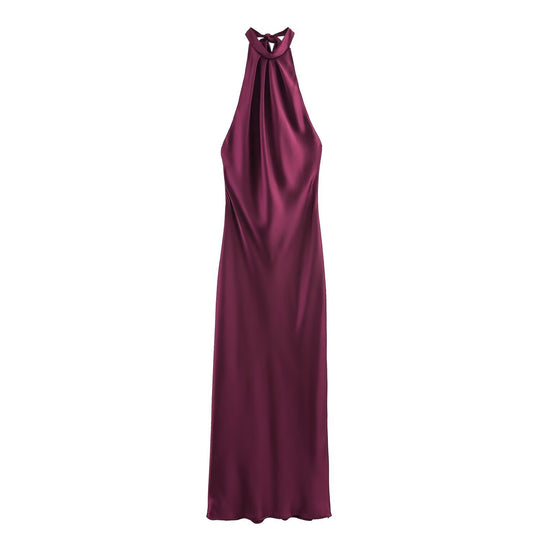 Damen Abendkleid mit elegantem Halterneck-Design und fließendem Schnitt EB