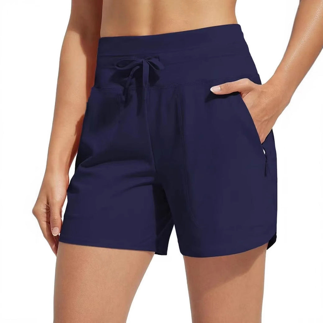 Damen Performance aktive Shorts mit integriertem Boxershorts-Futter EB