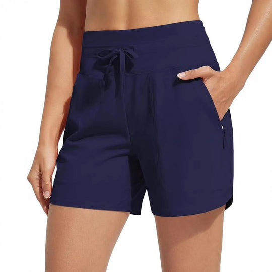 Damen Performance aktive Shorts mit integriertem Boxershorts-Futter EB