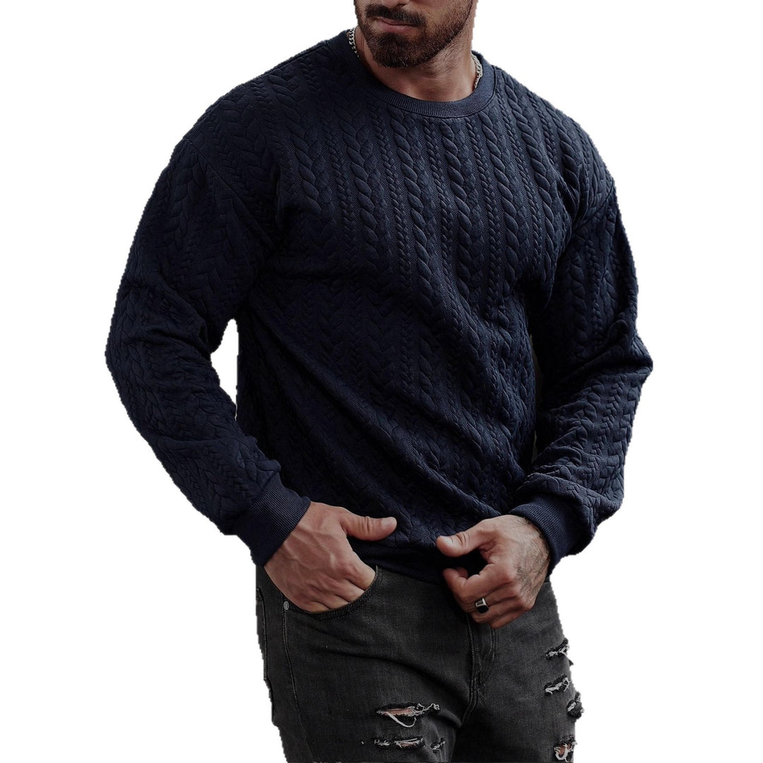 Herren Strickpullover mit strukturiertem Muster EB