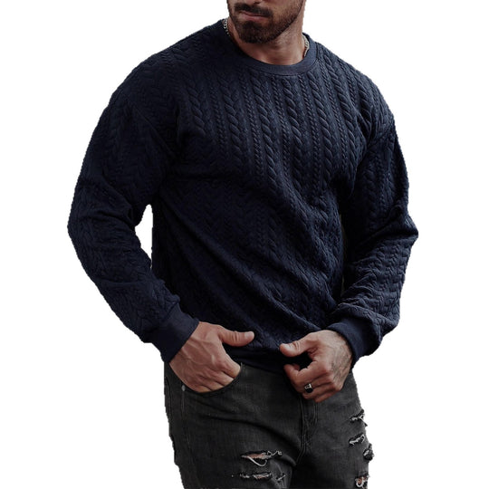 Herren Strickpullover mit strukturiertem Muster EB