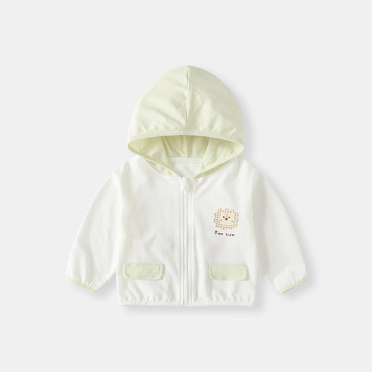 Unisex nan Kapuzenjacke für Kleinkinder mit UV-Schutz, Reißverschluss und elastischen Bündchen EB