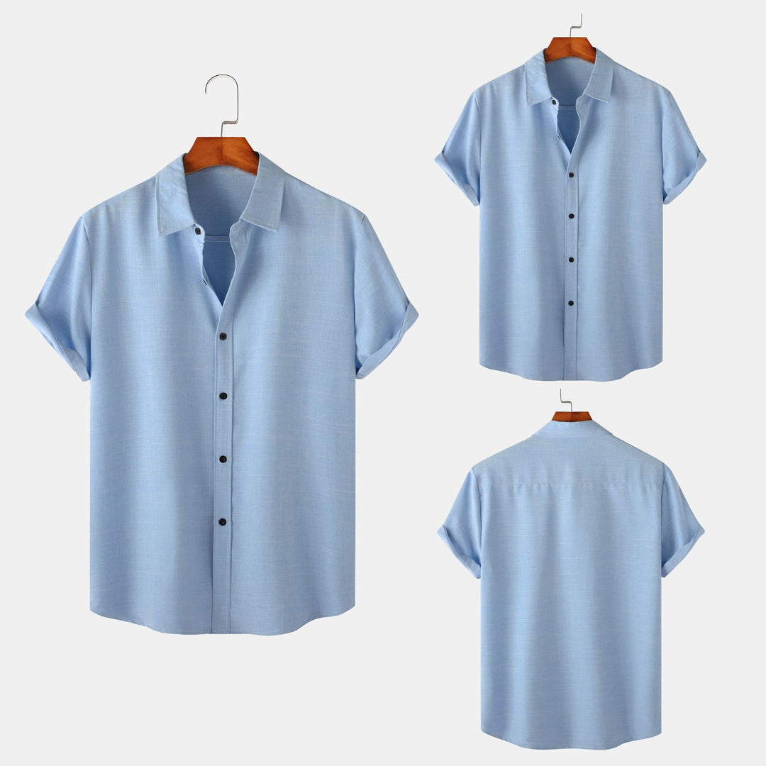 Herren Kurzarmhemd mit leichtem, atmungsaktivem Stoff und minimalistischem Design EB