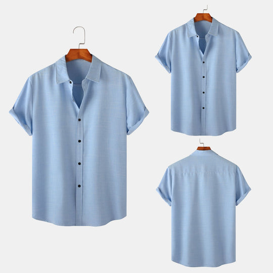 Herren Kurzarmhemd mit leichtem, atmungsaktivem Stoff und minimalistischem Design EB