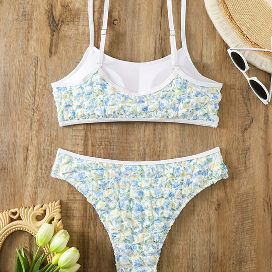 Damen Bikini-Set mit elegantem Blumendesign EB