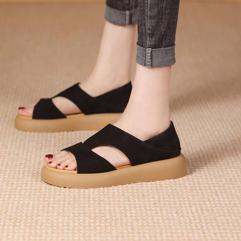 Damen Komfortable und modische Sandalen mit angesagtem Riemchen-Design EB