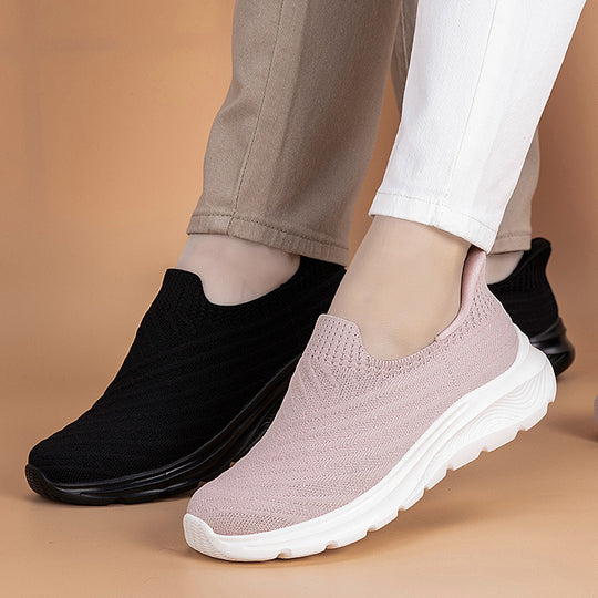 Damen Sportliche Slip-On Sneakers mit Flex outsole und atmungsaktivem Obermaterial EB