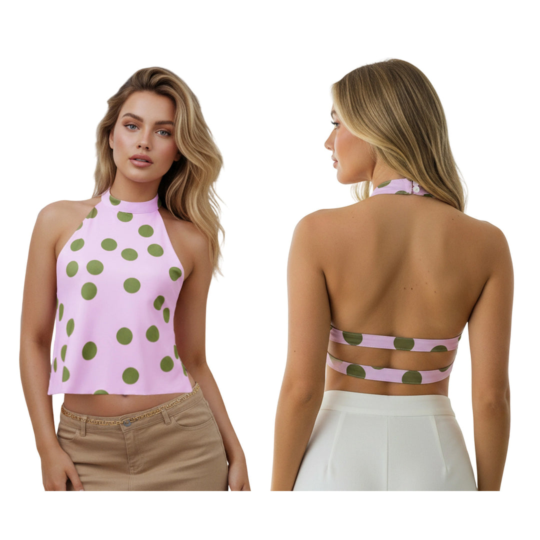 Damen Haltertop mit blühendem Design EB