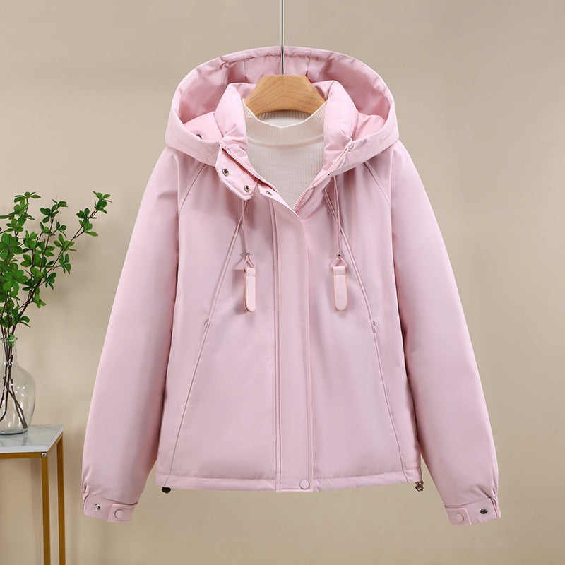 Damen Funktionale Softshelljacke mit verstellbarer Kapuze und hochwertigen Reißverschlüssen EB