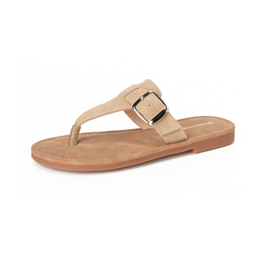 Damen Flip-Flops mit modischem Riemen und Schnallenakzent EB