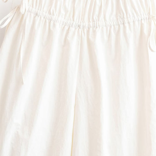 Damen weite Culotte mit elastischem Bund und verstellbarem Bindeband EB