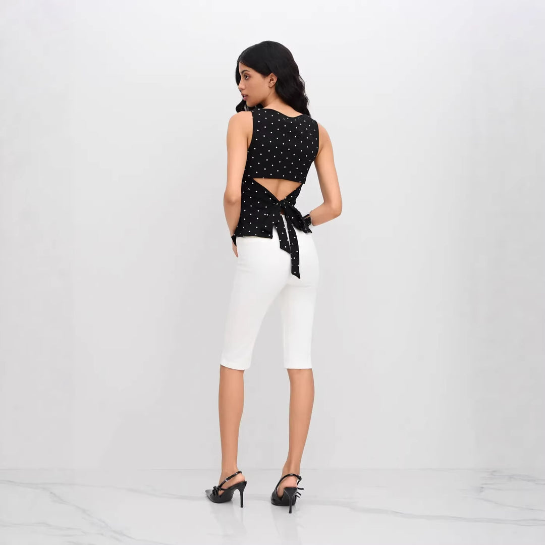 Damen Chic Rollkragen Top mit Raffung und Bindegürtel EB