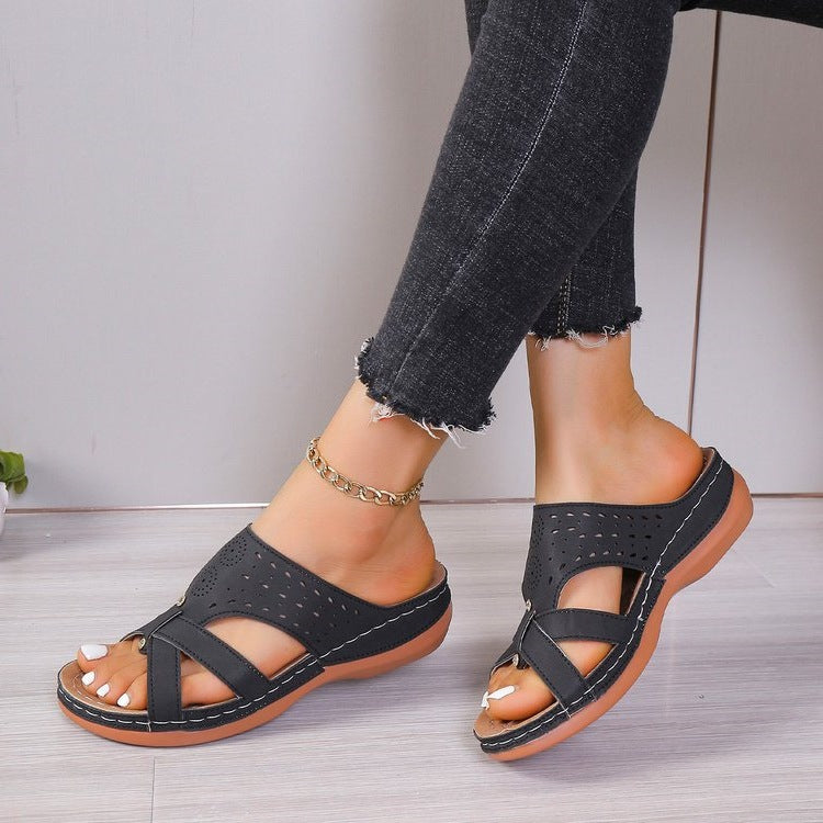 Damen Komfortable Riemchen-Sandalen mit atmungsaktiven Obermaterialien EB