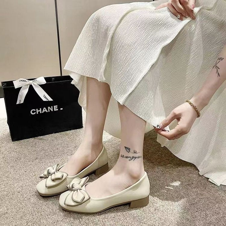 Damen Ballerinas mit dekorativem Schleifen-Design und hochwertigem Kunstleder EB
