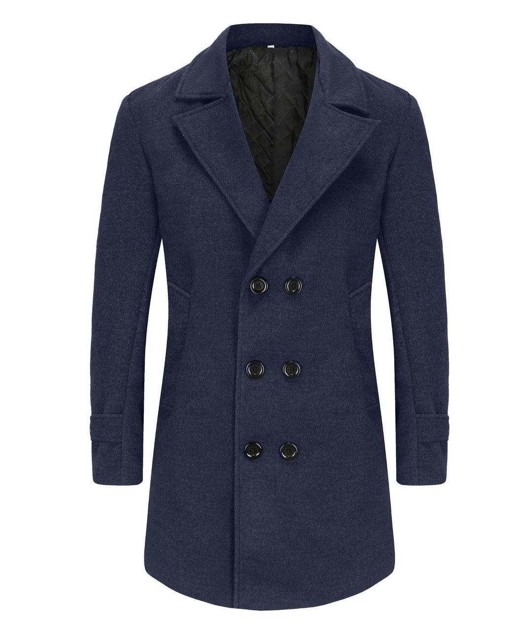 Herren eleganter Doppelreiher-Mantel mit schmalem Schnitt und gefüttertem Innenfutter EB