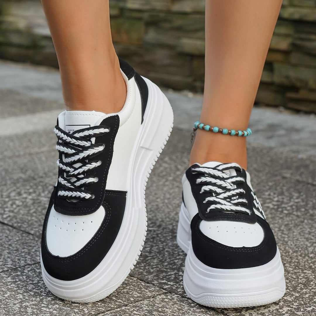 Damen Plattform-Sneaker mit atmungsaktivem Obermaterial und rutschfester Sohle EB
