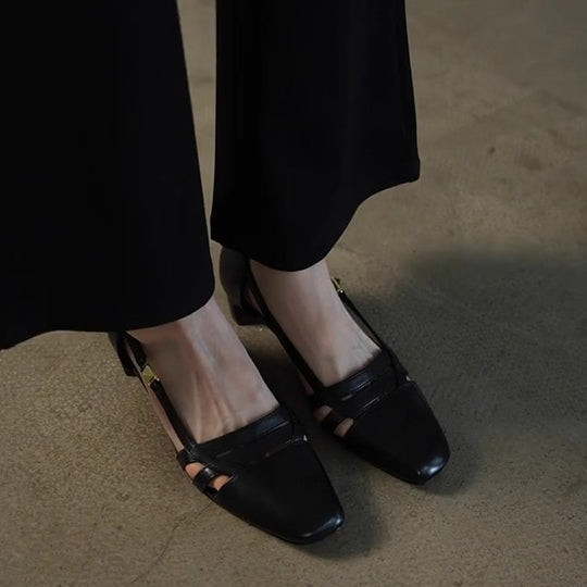 Damen Slingback-Pumps mit modischem Riemendesign und komfortablem Absatz EB