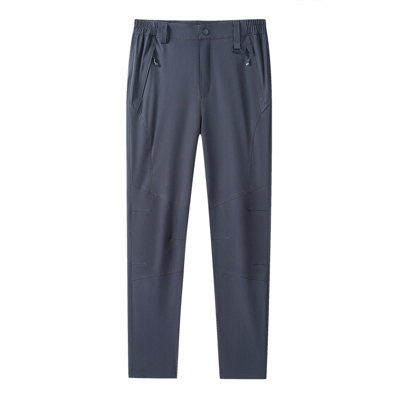 Herren elastische Outdoor-Trekkinghose mit ergonomischen Knien, elastischem Bund und Reißverschlusstaschen EB