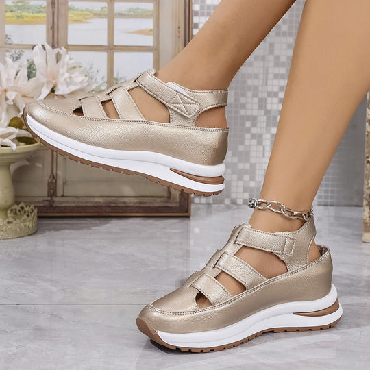 Damen Sportliche Sneakers mit anatomischer Dämpfung und Klettverschlüssen EB