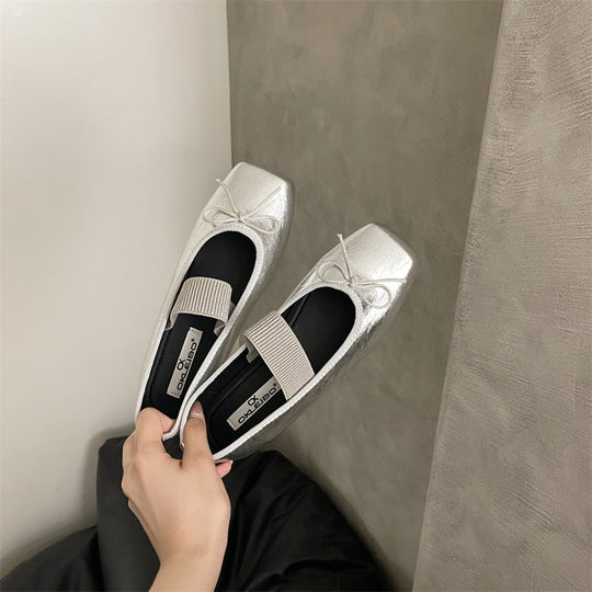 Damen Mary Jane Ballerinas mit elegantem Riemchen und verspieltem Schleifen-Detail EB