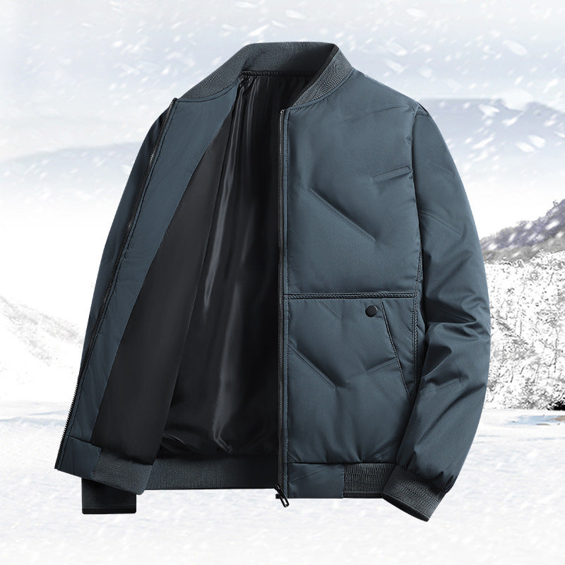 Herren isolierte Quilted-Bomberjacke mit Softshell-Außenmaterial, wärmender Thermofütterung und Druckknopf-Eingrifftaschen EB