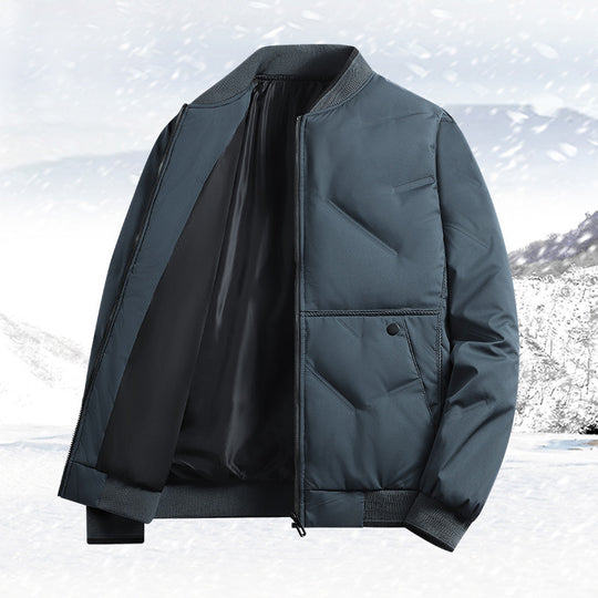 Herren isolierte Quilted-Bomberjacke mit Softshell-Außenmaterial, wärmender Thermofütterung und Druckknopf-Eingrifftaschen EB