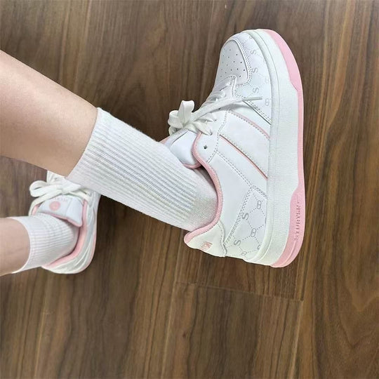 Damen Sportliche Sneakers mit dickem Komfort-Fußbett und atmungsaktiver Oberflächenstruktur EB