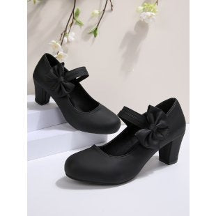 Damen Pumps mit verstellbarem Riemen und dekorativem Schleifendetail EB