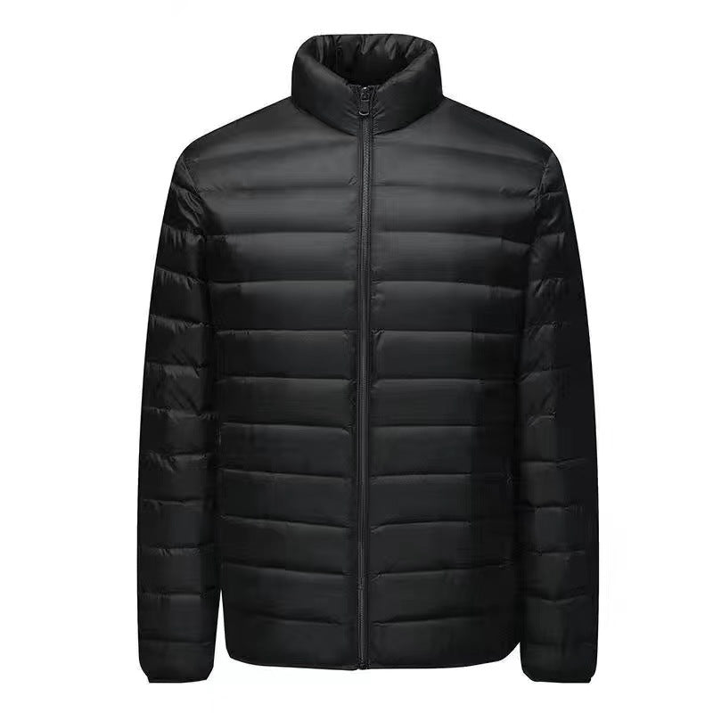 Herren nan ultraleichte Packbare Microsteppjacke mit Stehkragen, wattierter Isolierung und windabweisender Hülle EB